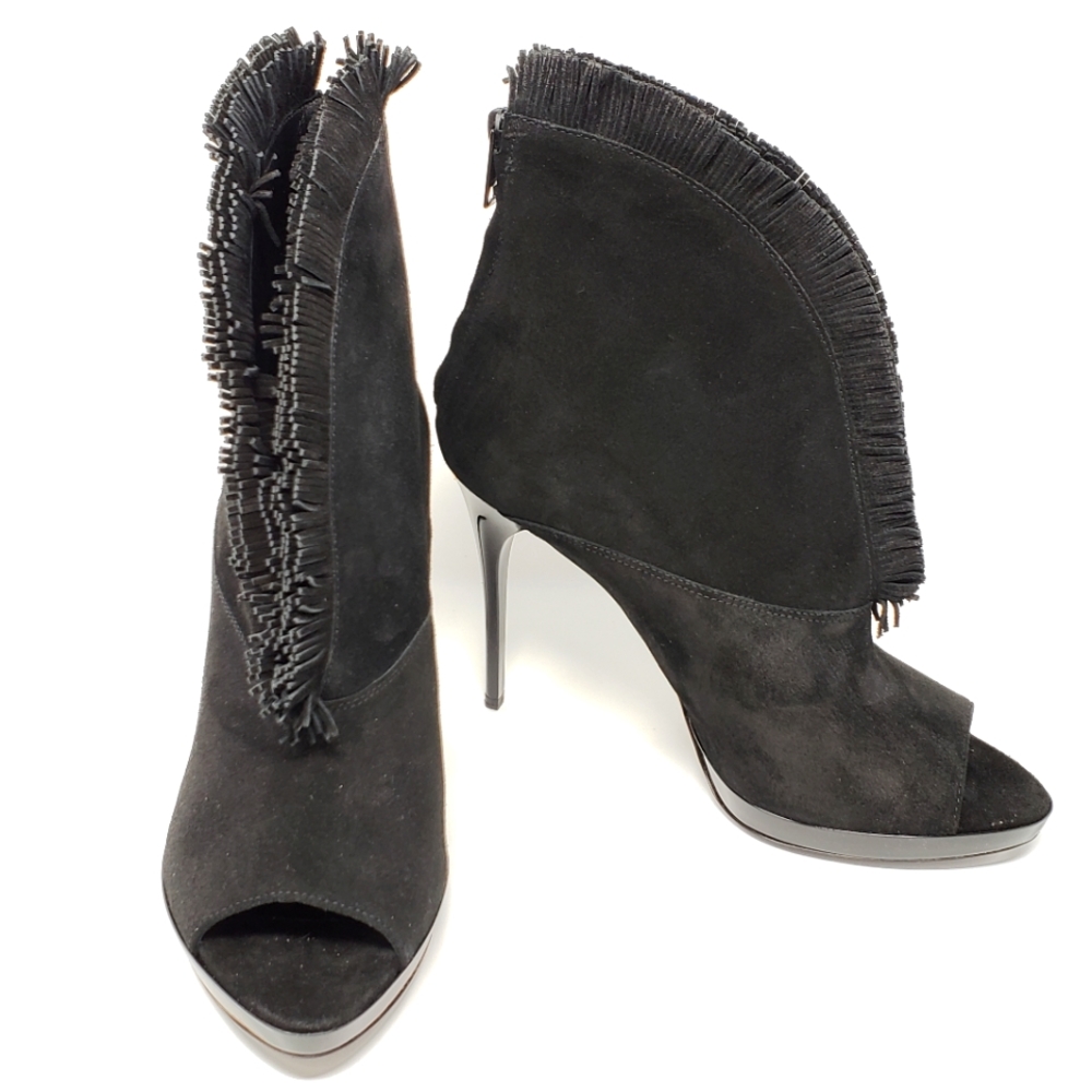 BURBERRY Black Nadison Suede Bootie Size 9/Fits 8.5